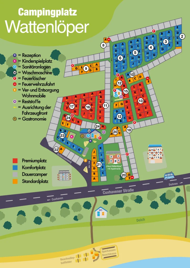 Wattenlöper Lageplan Platzplan 2026